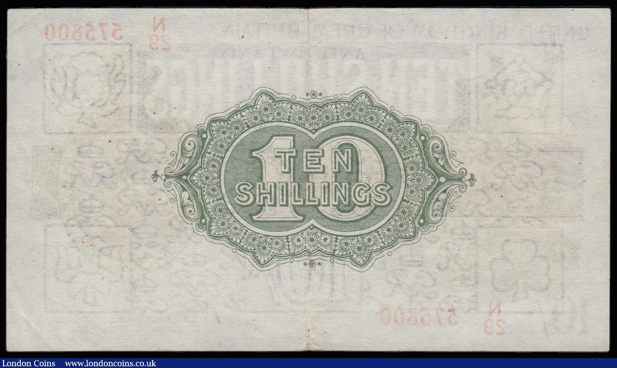 London Coins : A185 : Lot 67 : Ten Shillings Warren Fisher T30 issued 1922 N/29 575800, VF