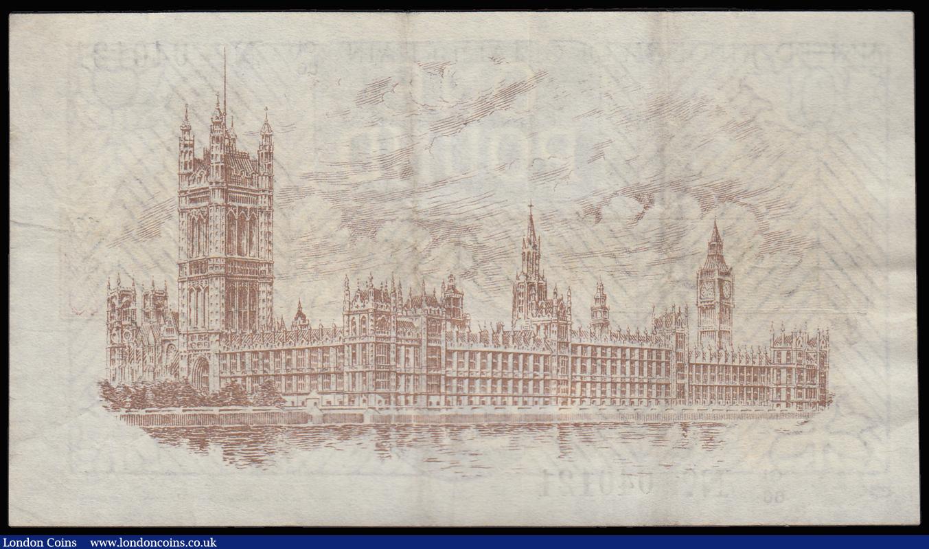 London Coins : A185 : Lot 85 : One Pound Warren Fisher T31 issued 1923, G1/66 040121, portrait KGV at right, VF