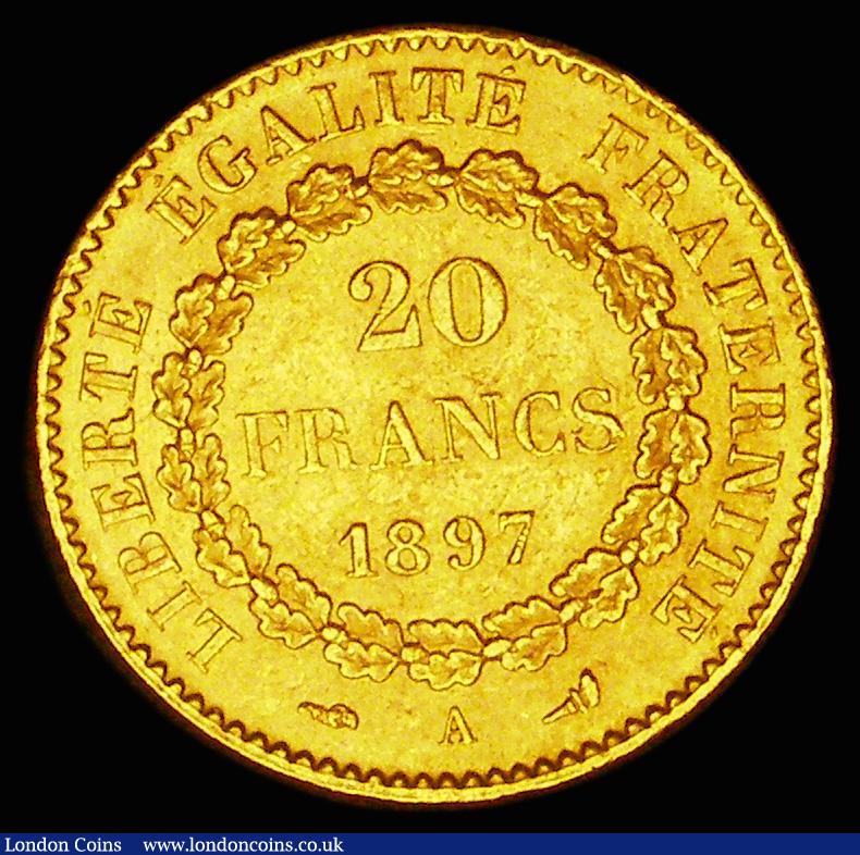 London Coins : A186 : Lot 1048 : France 20 Francs Gold 1897A Paris Mint, KM#825 GVF/NEF