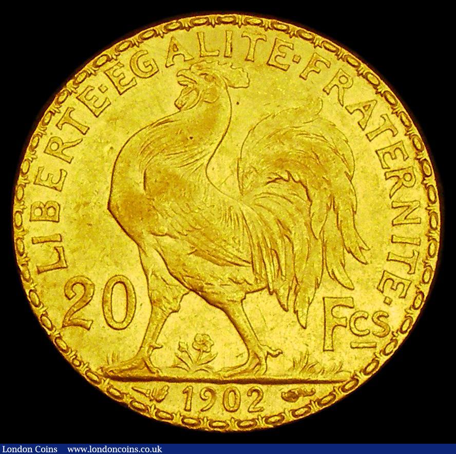London Coins : A186 : Lot 1050 : France 20 Francs Gold 1902 KM#847 NEF