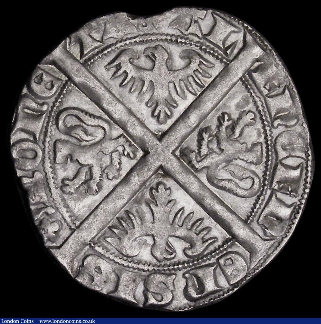 London Coins : A186 : Lot 1062 : French States - Hainault Silver Grande William III of Bavaria undated (1356-1389) 3.77 grammes, Abou...