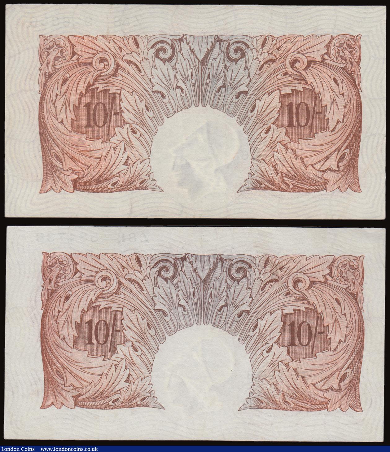 London Coins : A186 : Lot 11 : Ten Shillings Mahon B210 1928 (2) Z58 and Z81 prefixes both EF or near so