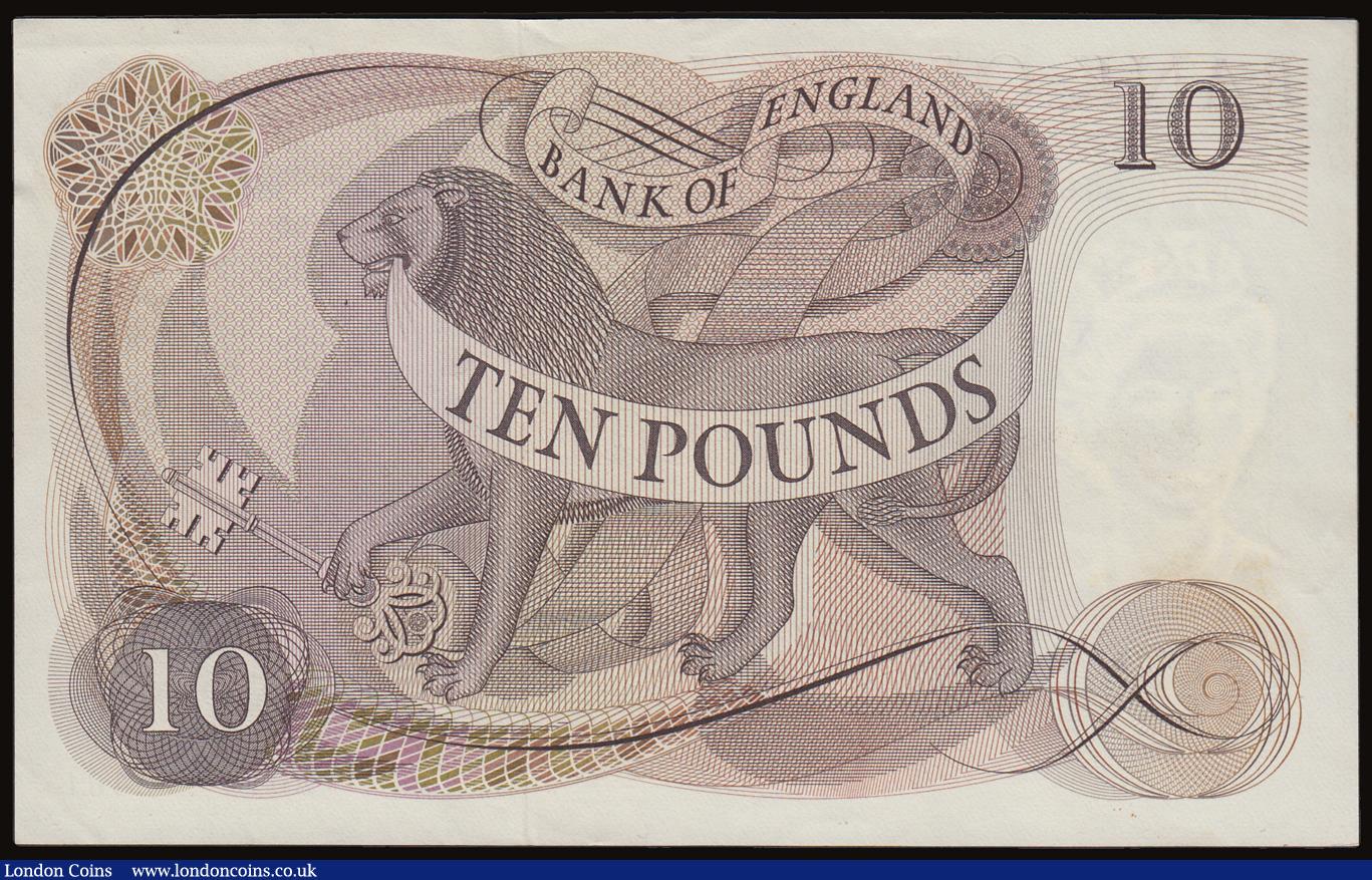 London Coins : A186 : Lot 126 : Ten Pounds Hollom B299 issued 1964 first run A01 172461 AU