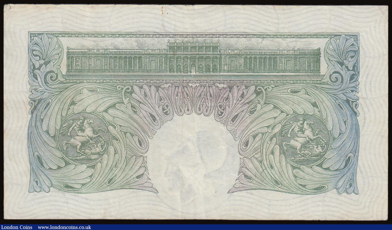 London Coins : A186 : Lot 18 : One pound Mahon B212 issued 1928 last series H23 726548, Pick363a, VF