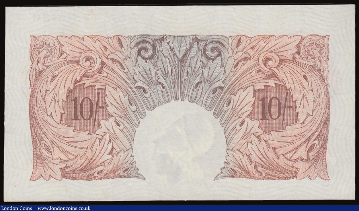 London Coins : A186 : Lot 25 : Ten Shillings Peppiatt B235 issued 1934 last series A67 783866, GEF-AU