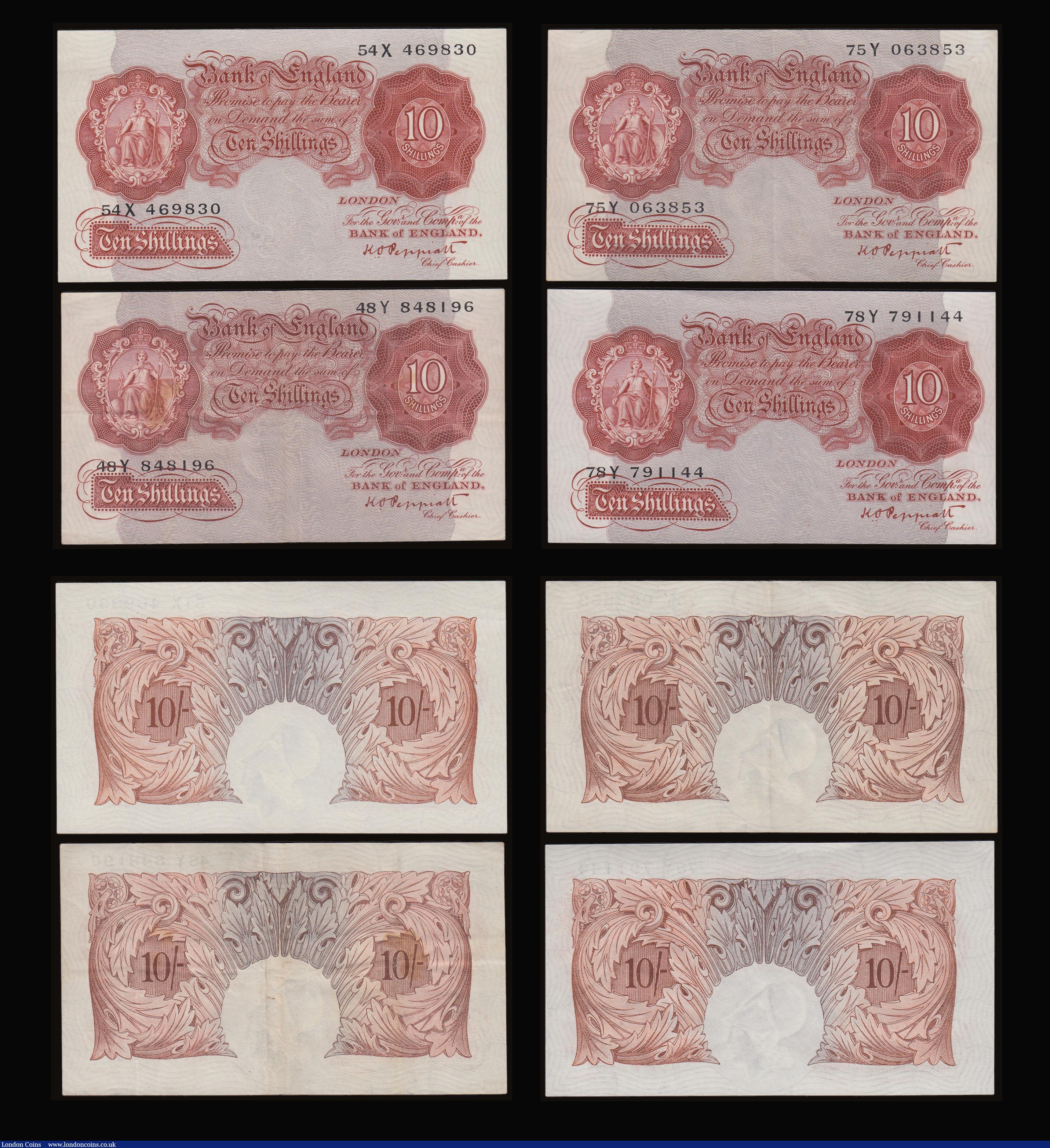 London Coins : A186 : Lot 26 : Ten Shillings Peppiatt 1934 B236 (13) various mid prefixes VF-EF