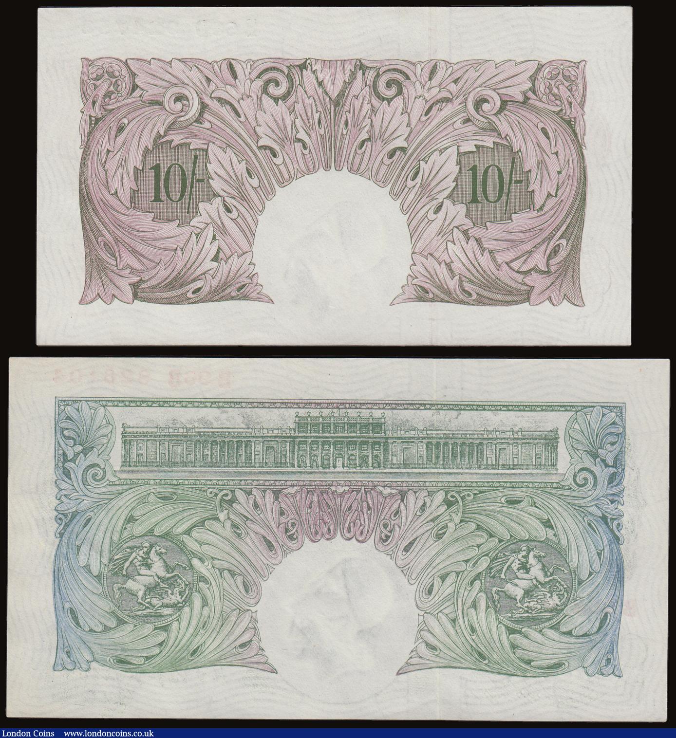 London Coins : A186 : Lot 52 : Peppiatt in high grade (2) One Pound 4th period 1948 B260 B96B 826104  and Ten Shillings Mauve B251 ...