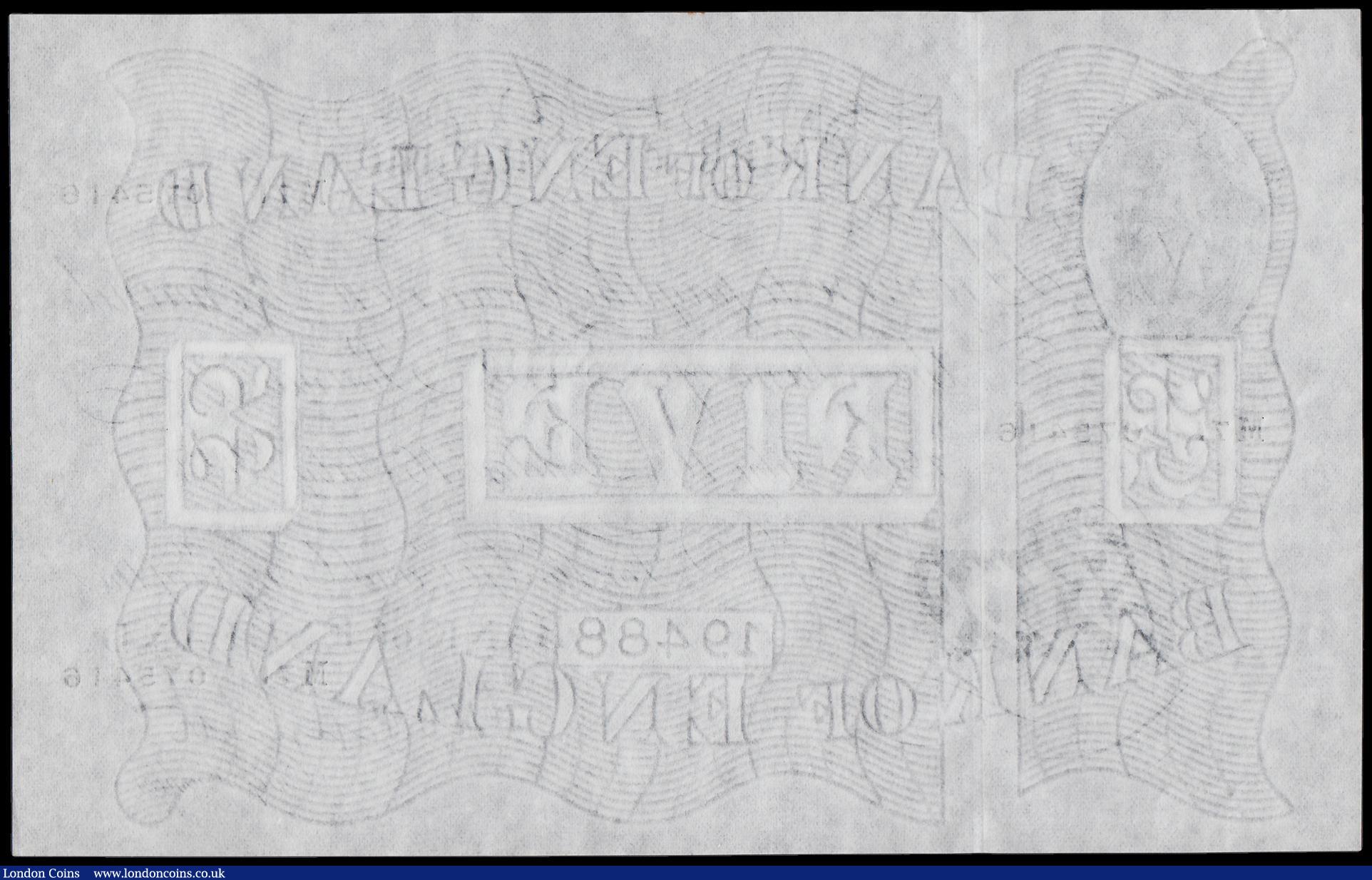 London Coins : A186 : Lot 65 : Five Pounds B264 Peppiatt London Last day of issue for B264 16 July 1947 M71 075416 AU 