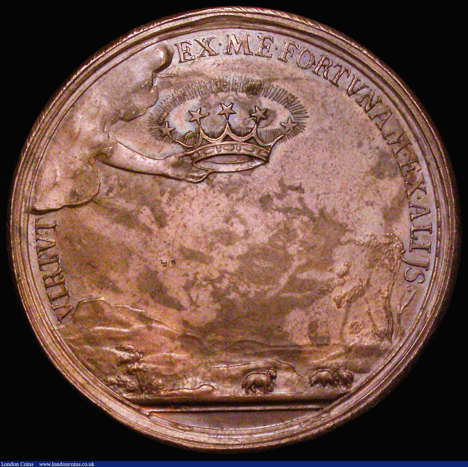 London Coins : A186 : Lot 717 : Charles I Death and Memorial 1649 50mm diameter in bronze, by J. and N. Roettier, Obverse bust right...