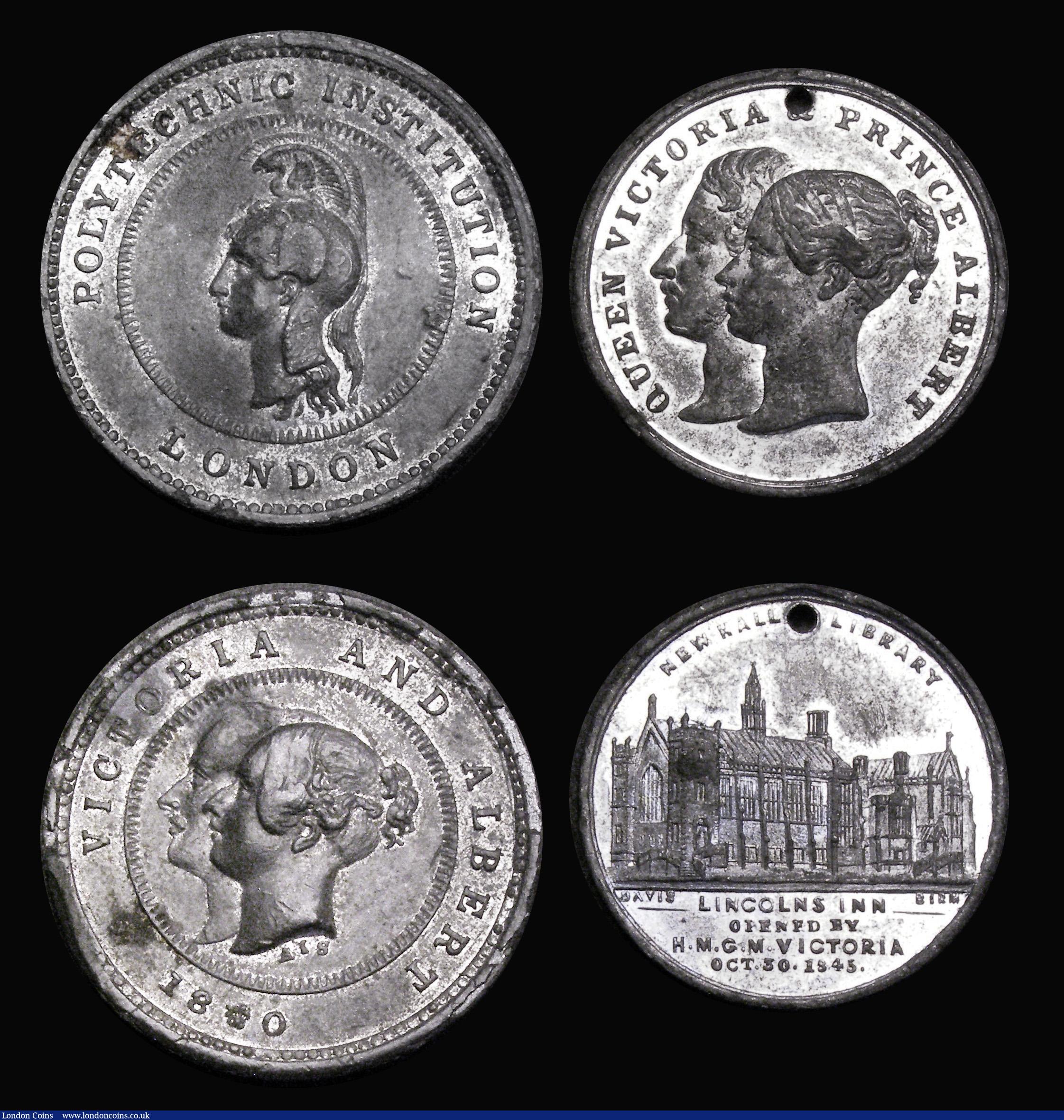 London Coins : A186 : Lot 773 : Victoria (5) The Marriage of Queen Victoria and Prince Albert 1840 28mm diameter in White metal by A...