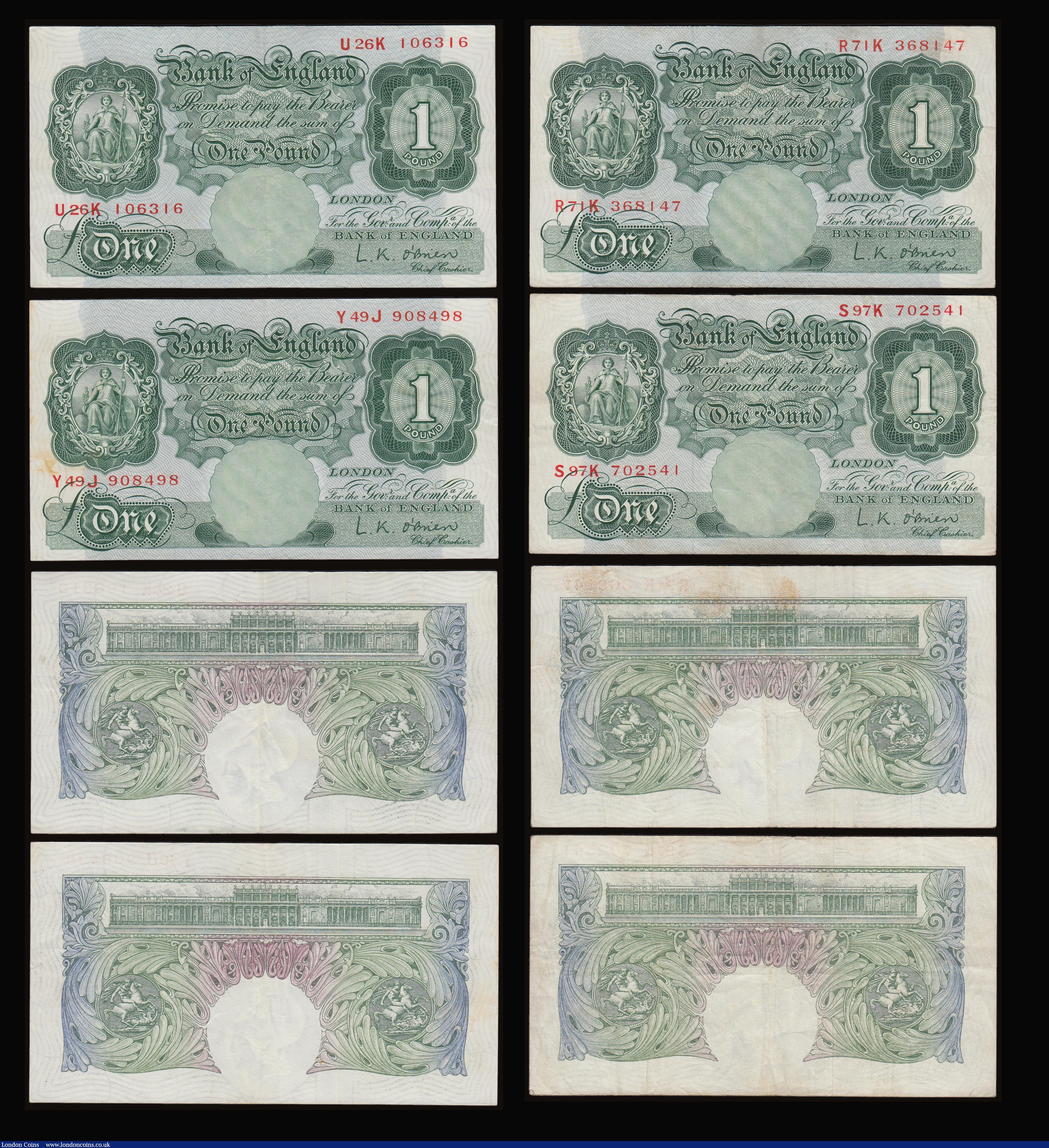 London Coins : A186 : Lot 87 : One Pound O'Brien 1955 medallion of Britannia B273 (13) mixed grades 2 with stains the other 11...