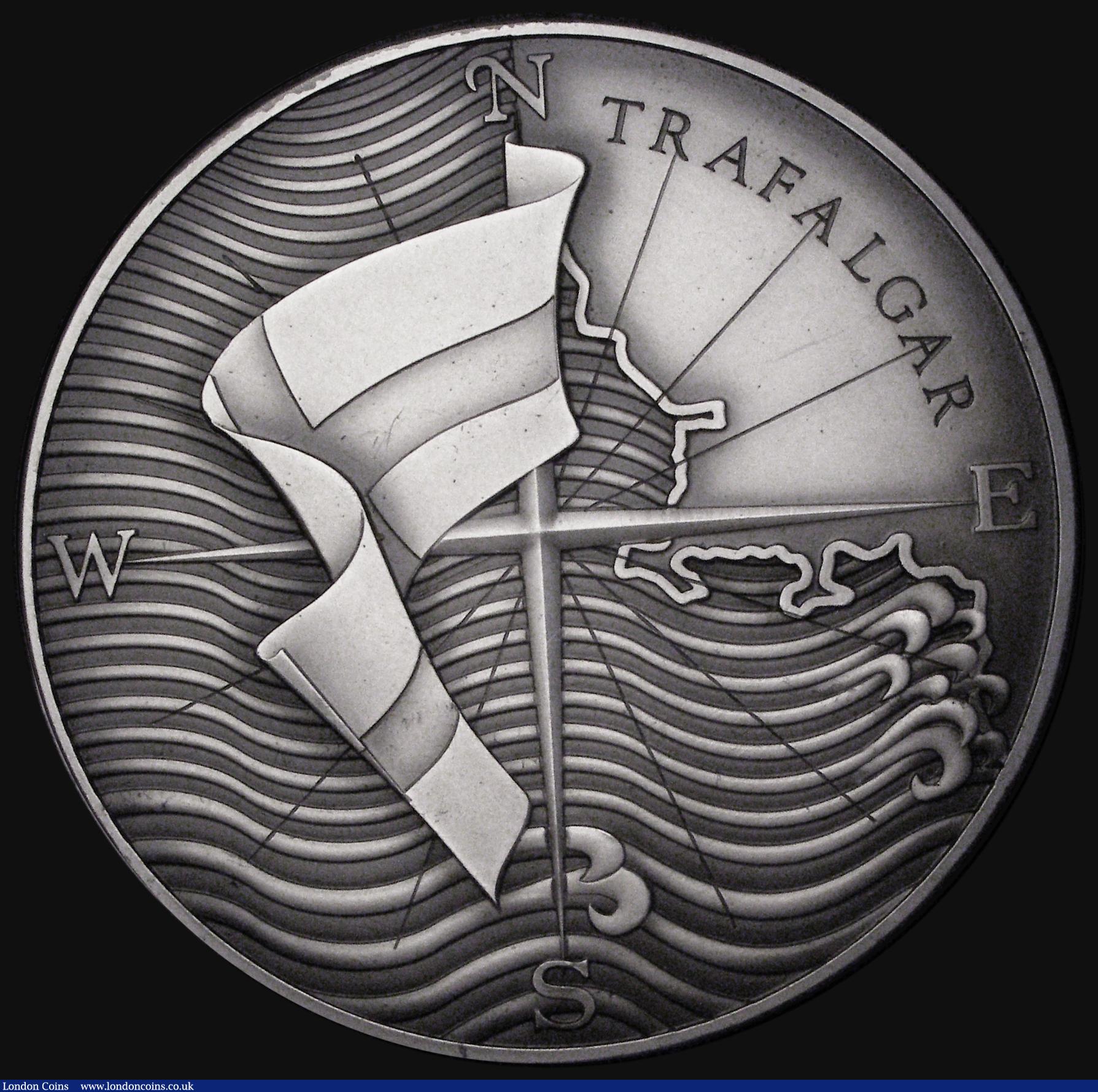 London Coins : A187 : Lot 1257 : Battle of Trafalgar 200th Anniversary 2005 Commemorative Silver Medal by the Royal Mint impressive 6...