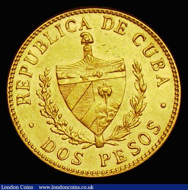 London Coins : A187 : Lot 1334 : Cuba Two Pesos Gold 1915 KM#17 NEF/GVF, our archive database stretching back to 2003 shows that this...