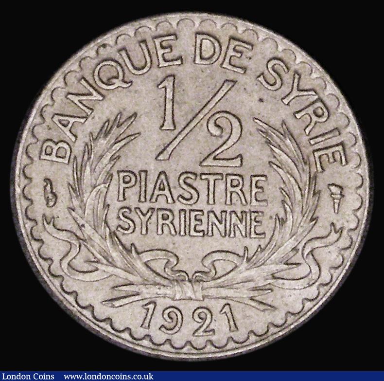 London Coins : A187 : Lot 1466 : Syria Half Piastre 1921 KM#68 UNC with subtle underlying tone, a one-year type and the only cupro-ni...