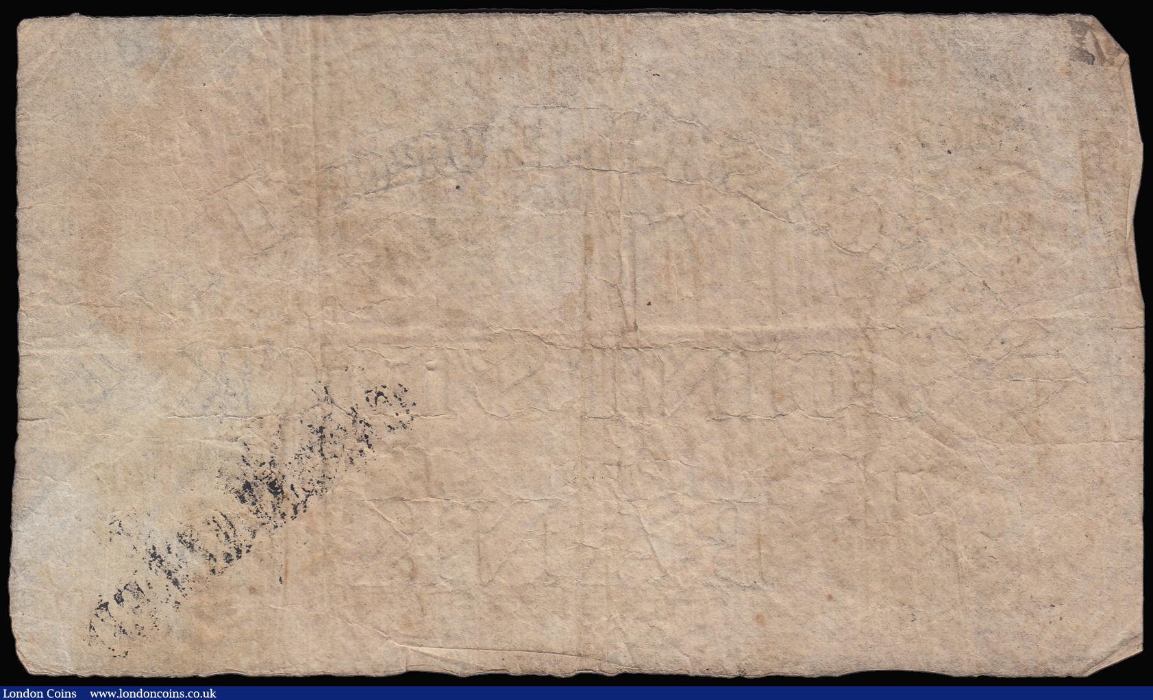 London Coins : A188 : Lot 106 : Newcastle upon Tyne £5 Joint Stock Bank dated 1840 ink Cancelled overprint, (Outing1515b), No ...