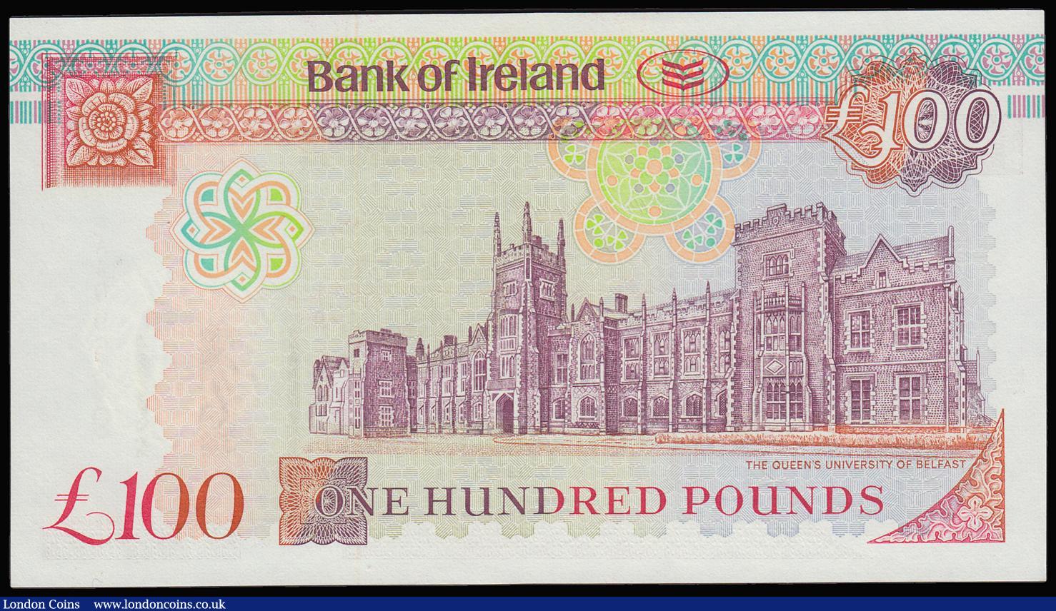 London Coins : A188 : Lot 200 : Northern Ireland Bank of Ireland 100 Pounds Belfast 1 March 2005 series A409529  Pick 82 Unc