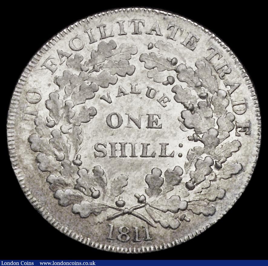 London Coins : A188 : Lot 520 : Shilling 19th Century Worcestershire - Worcester - County 1811 Obverse: Arms between olive and palm ...