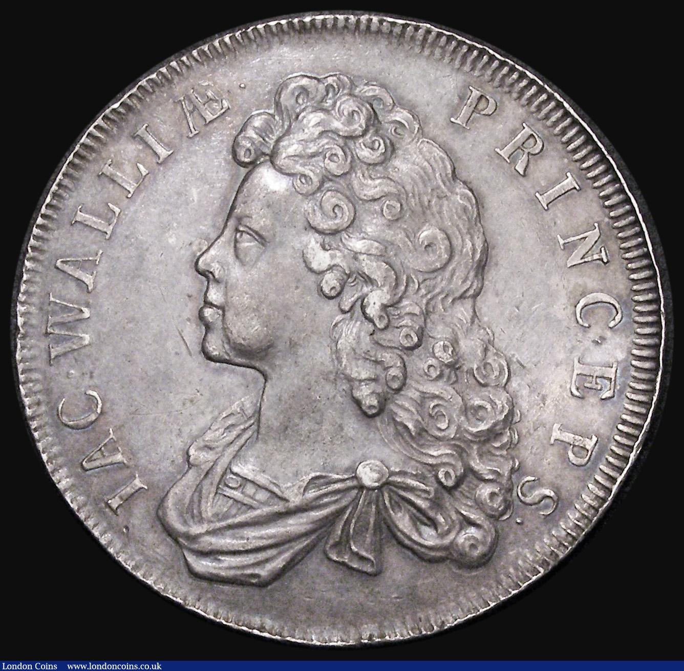 London Coins : A188 : Lot 549 : James II and Prince James, Legitimacy of Jacobite Succession 1699, 36mm diameter in silver by N. Roe...