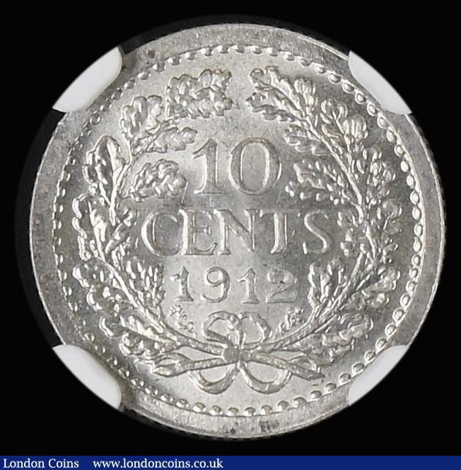 London Coins : A188 : Lot 906 : Netherlands 10 Cents 1912 Choice and graded MS64 by NGC and in their holder