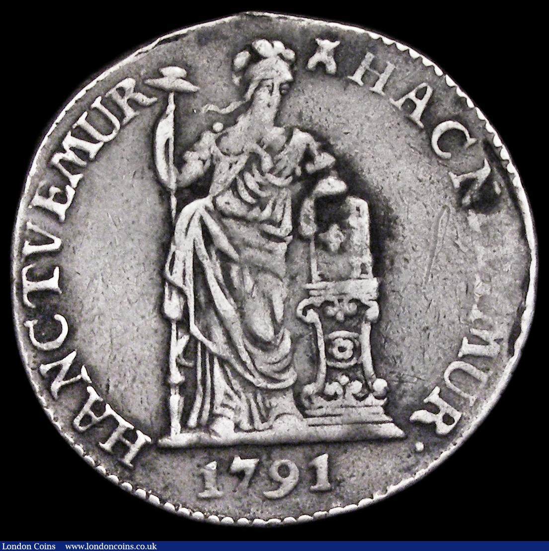 London Coins : A188 : Lot 908 : Netherlands East Indies Gulden 1791 Fine, Ex-Jewellery with some scratches