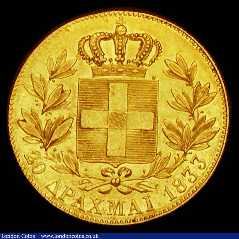 London Coins : A189 : Lot 1010 : Greece 20 Drachmas Gold 1833 KM#21 VF/GVF