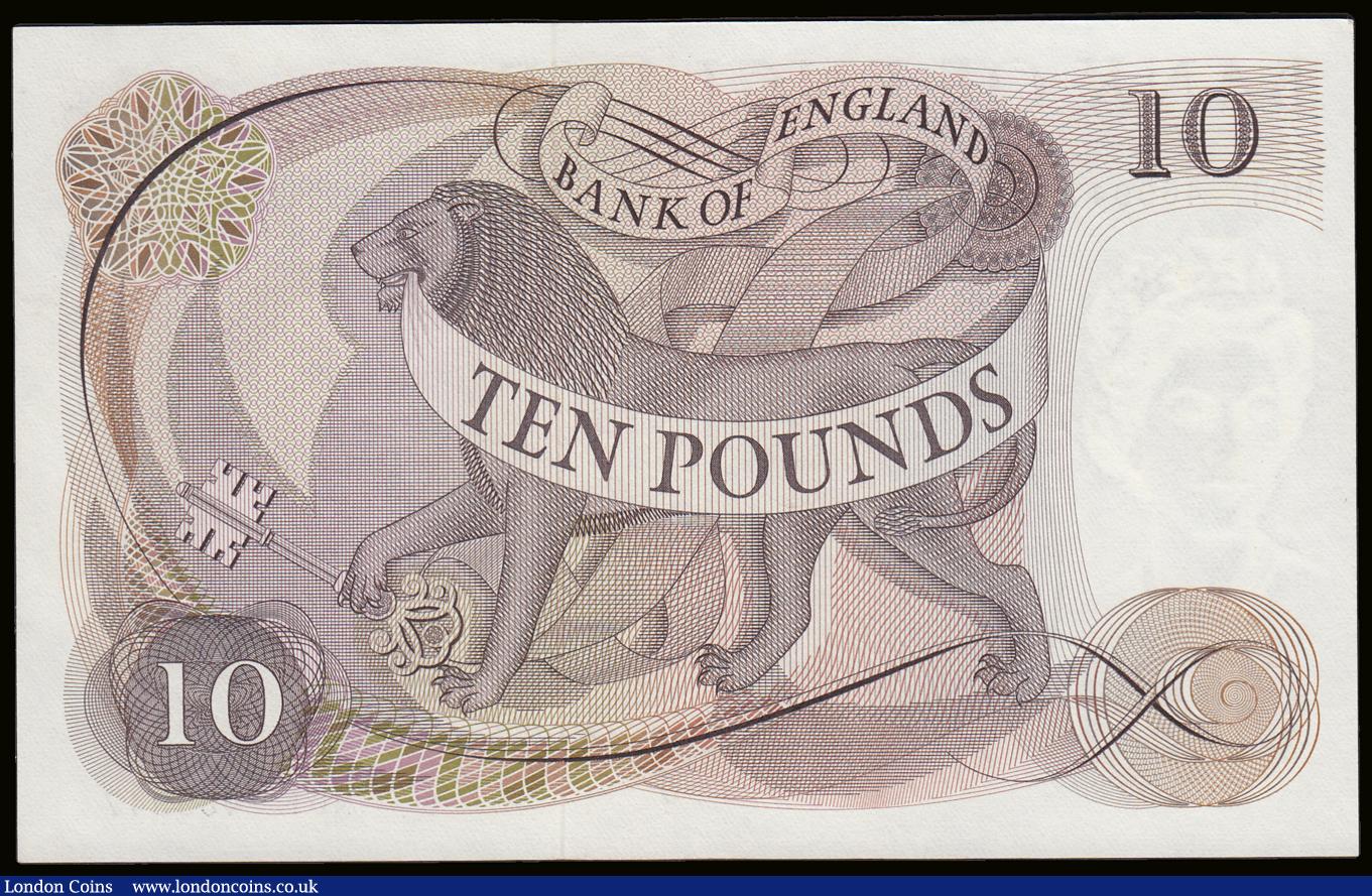 London Coins : A189 : Lot 109 : Ten Pounds Page B327 issued 1971 very first run replacement M01 469947, UNC