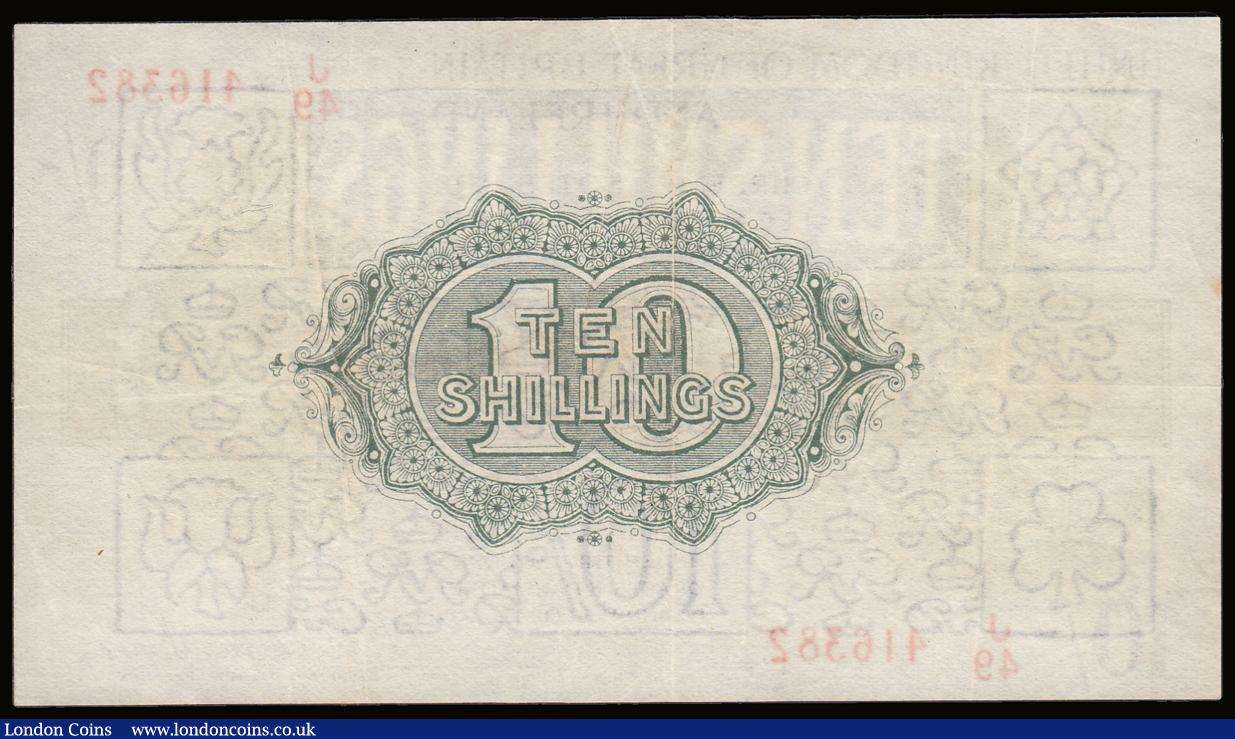 London Coins : A189 : Lot 11 : Ten Shillings Warren Fisher T30 issued 1922 first series J/49 416382, EF