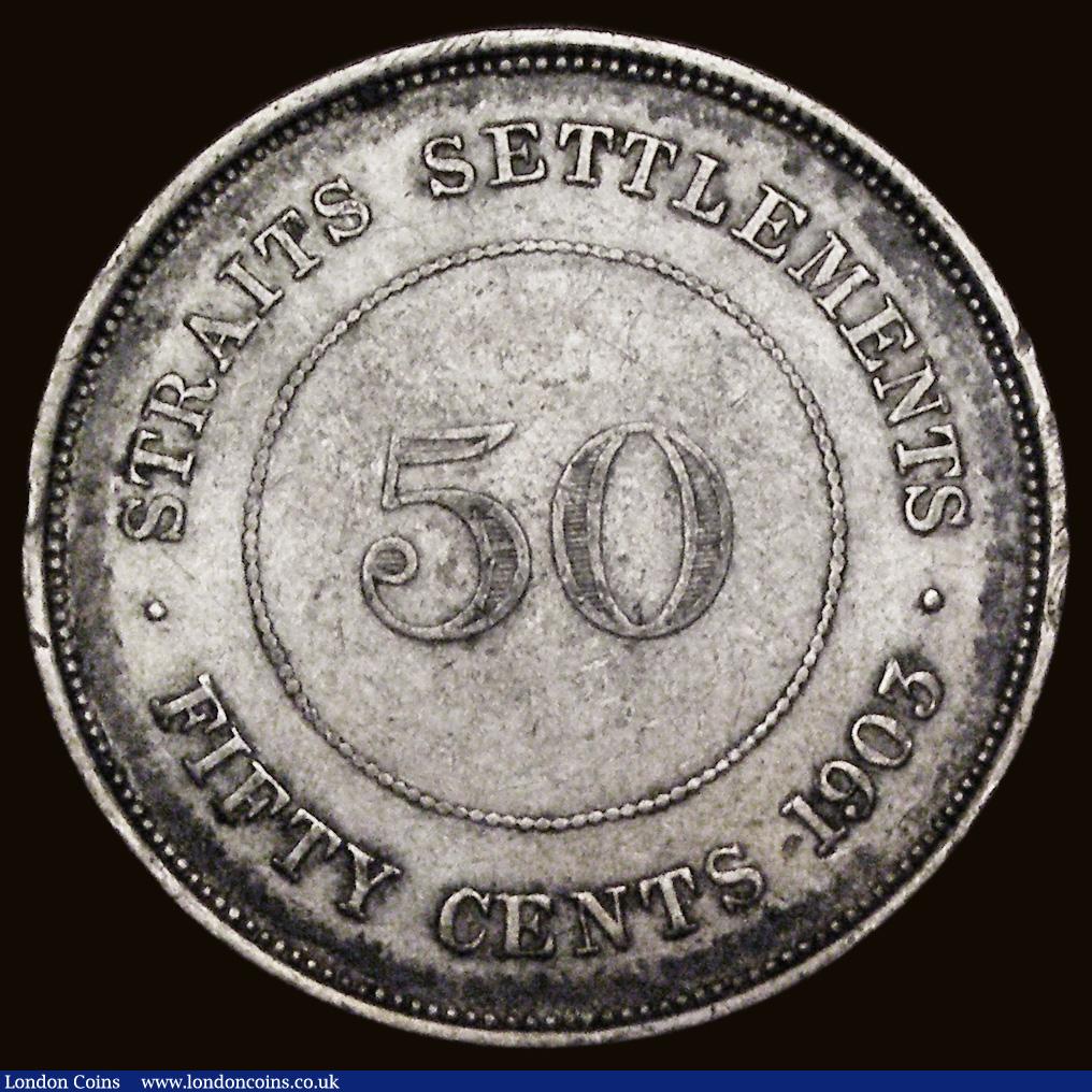 London Coins : A189 : Lot 1173 : Straits Settlements 50 Cents 1903 KM#23 About Fine/Near Fine