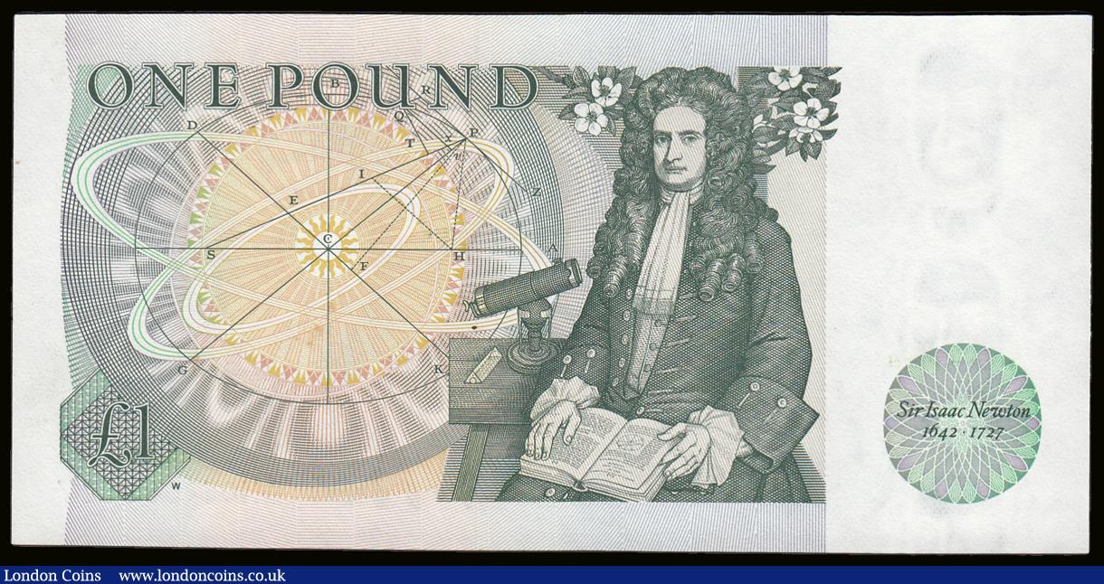 London Coins : A189 : Lot 133 : One Pound Somerset B341 issued 1981 very first run AN01 003017 UNC