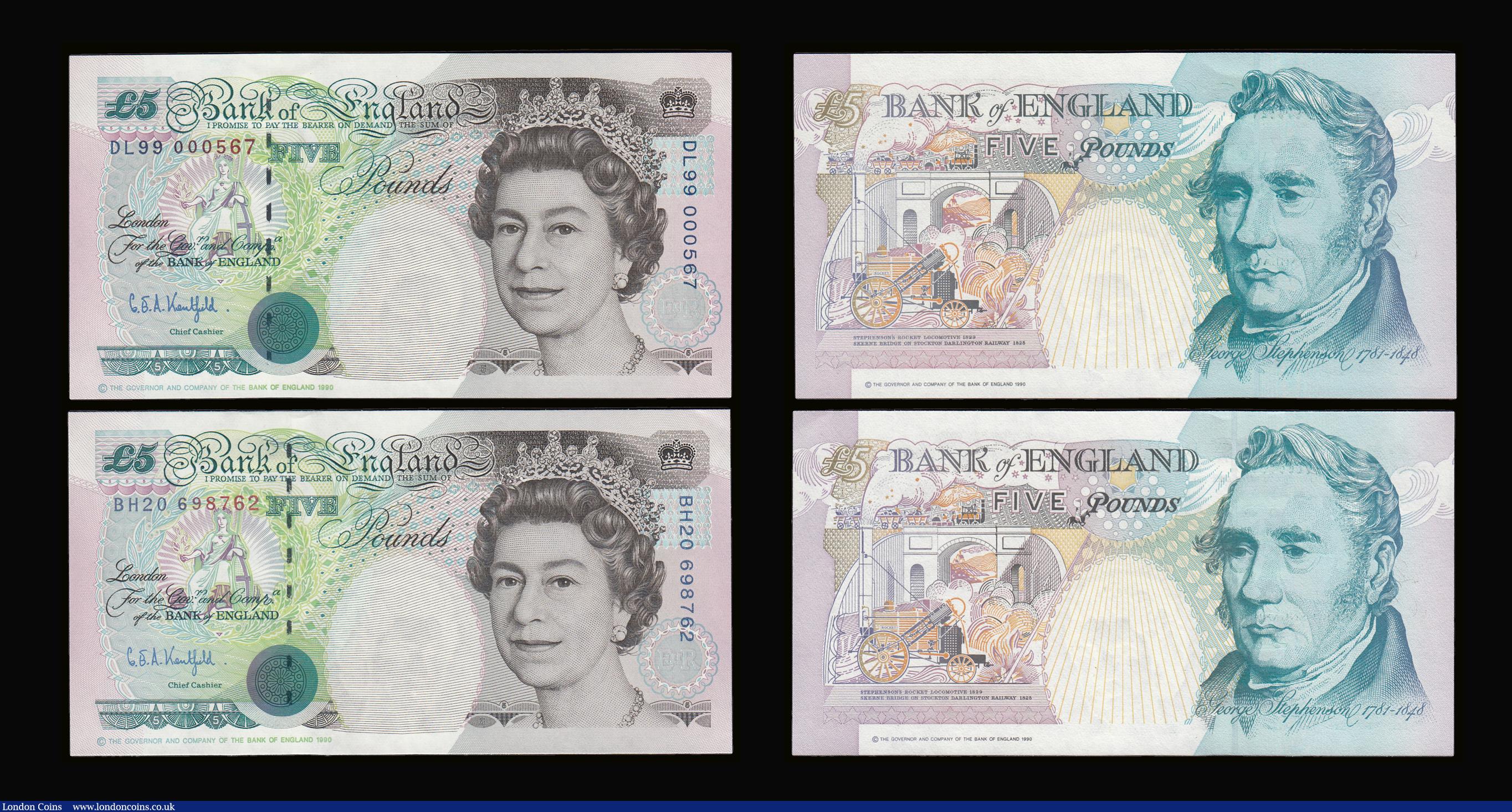 London Coins : A189 : Lot 151 : Kentfield in high grade Fifty Pounds Houblon column sort B377cs L06 960494. Ten Pounds Florence Nigh...