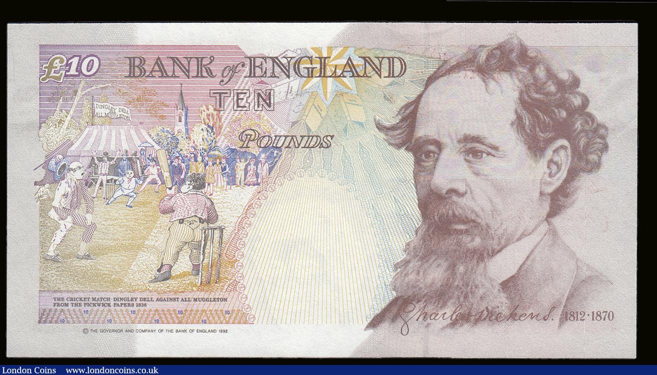 London Coins : A189 : Lot 152 : Ten Pounds Kentfield B367 issued 1992, scarce EXPERIMENTAL series Z90 360024, Z90 is the only prefix...
