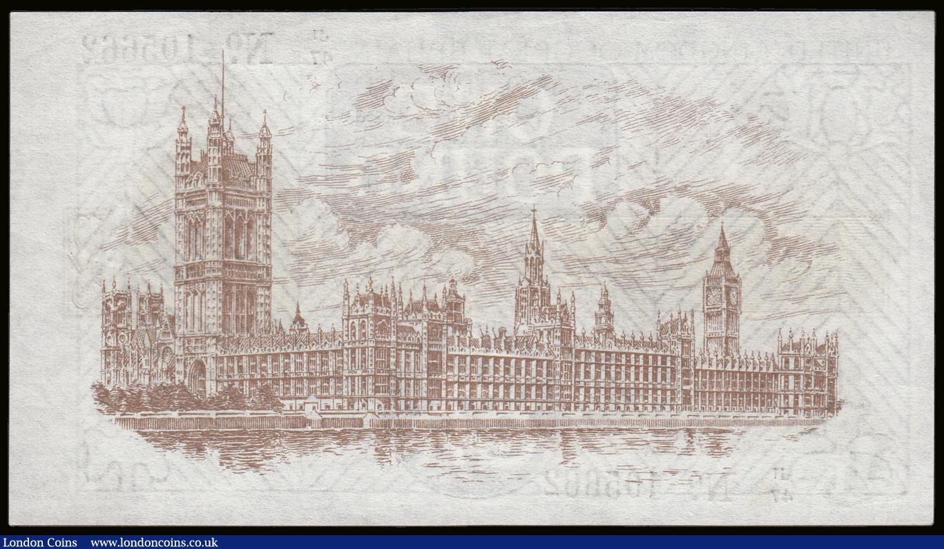 London Coins : A189 : Lot 19 : One Pound Warren Fisher T31 issued 1923 series J1/47 105662, EF-AU centre fold