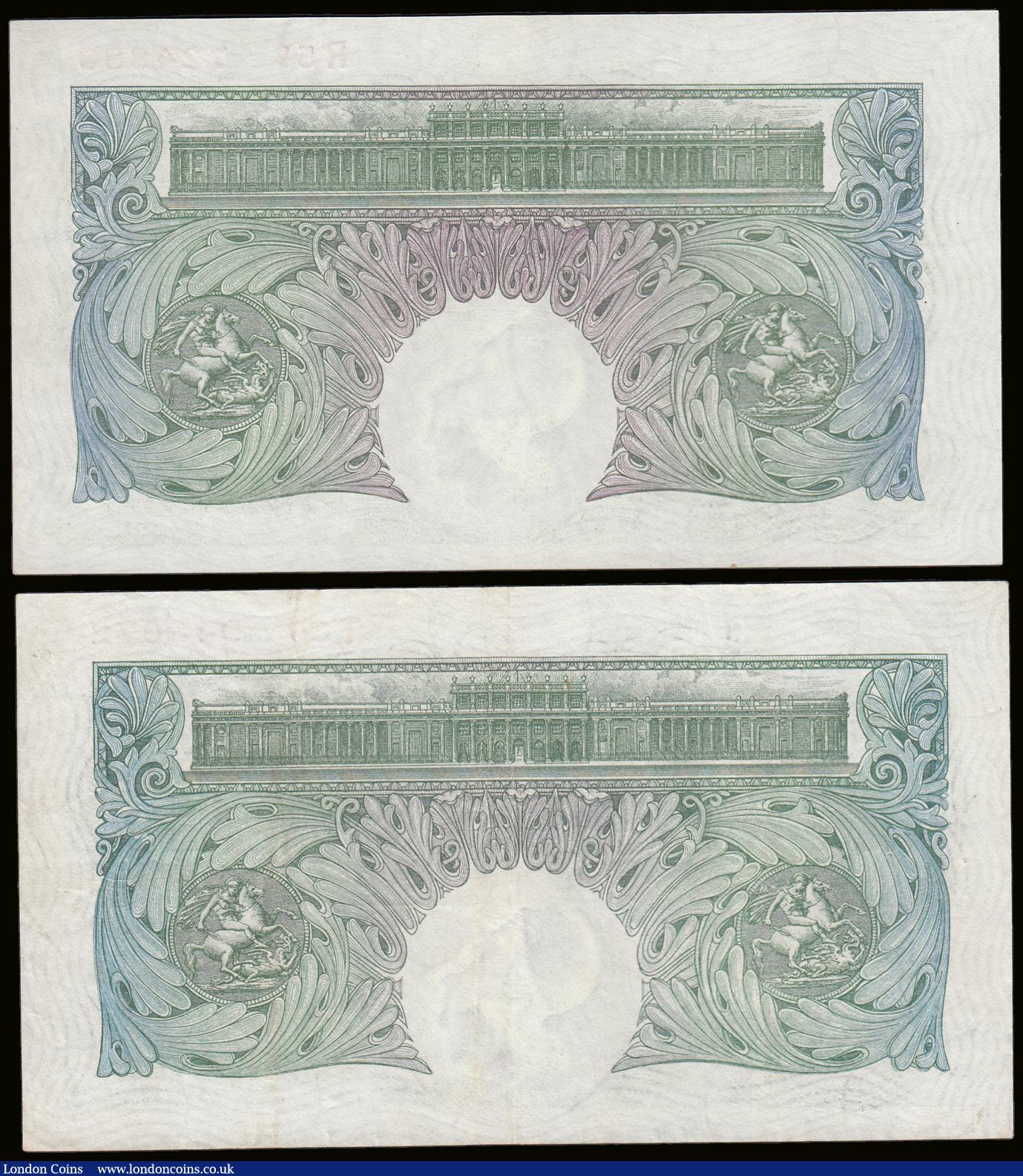 London Coins : A189 : Lot 30 : One Pound Catterns B225 issued 1930 (2) R51 724888 GEF-AU and T35 948072 GVF
