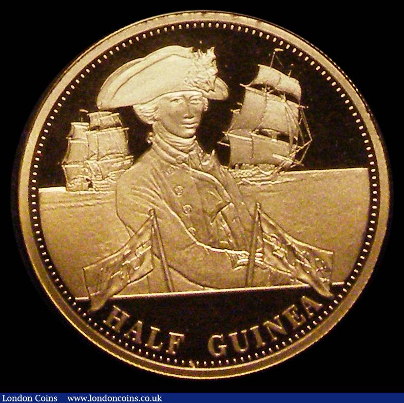 London Coins : A189 : Lot 636 : Tristan da Cunha Half Guinea 2008 250th Anniversary of the Birth of Admiral Lord Nelson, Gold Proof ...