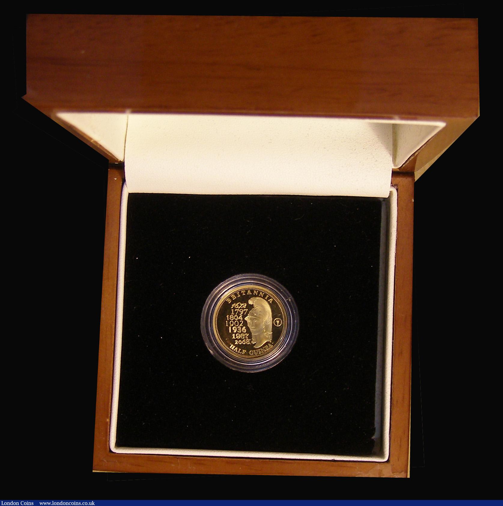 London Coins : A189 : Lot 637 : Tristan da Cunha Half Guinea 2009 Britannia Gold Proof 4.2 grammes of 22 carat gold, nFDC with some ...