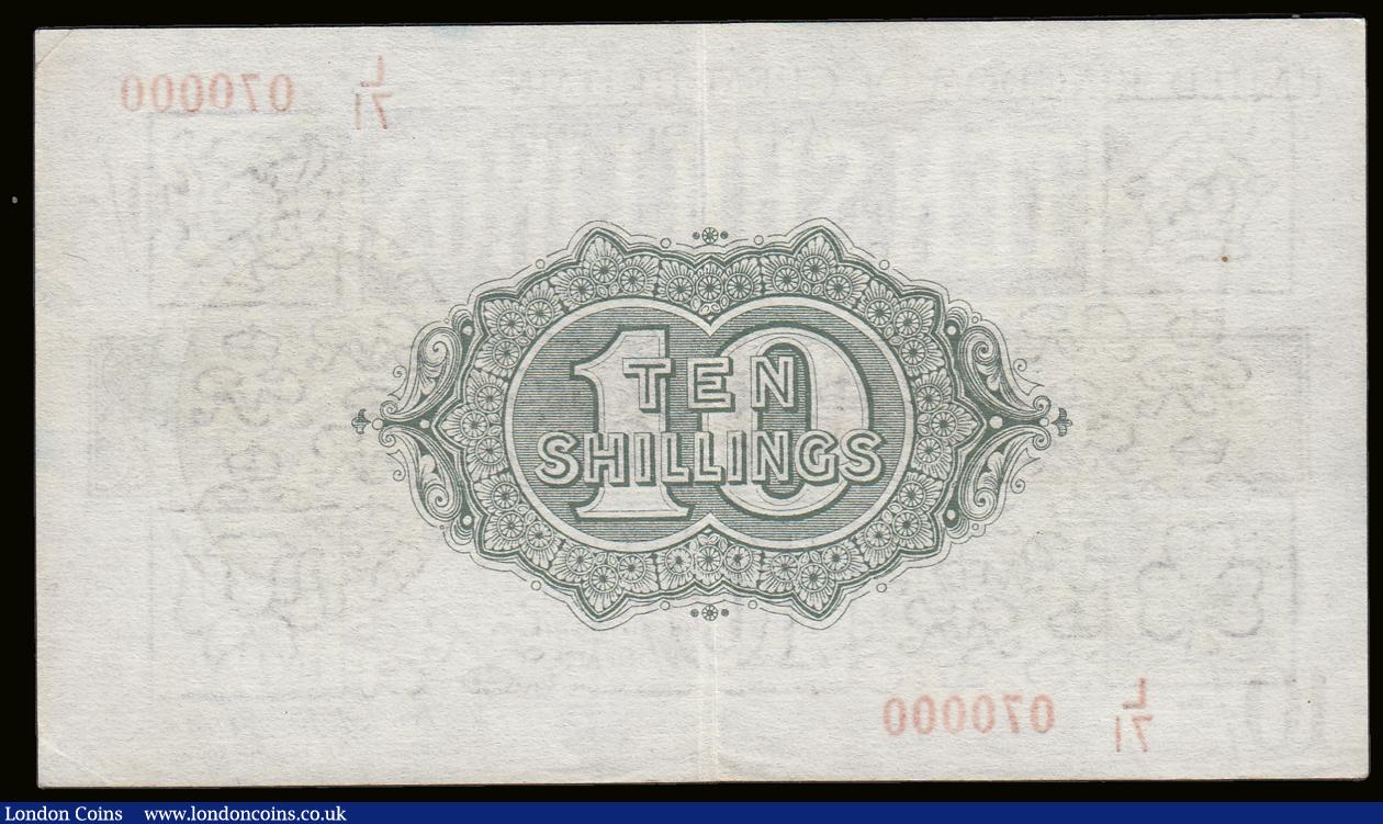 London Coins : A189 : Lot 8 : One Pound Warren Fisher T30 issued 1922 attractive serial number L/71 070000 Good VF