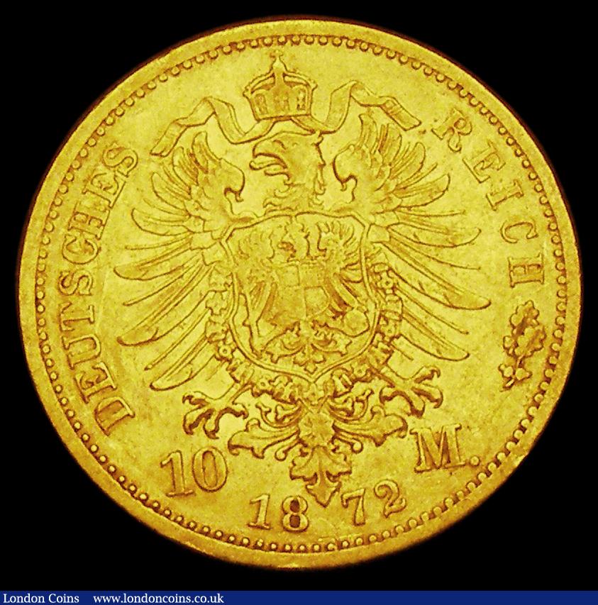London Coins : A189 : Lot 986 : German States - Prussia Ten Marks Gold 1872A KM#502 Fine