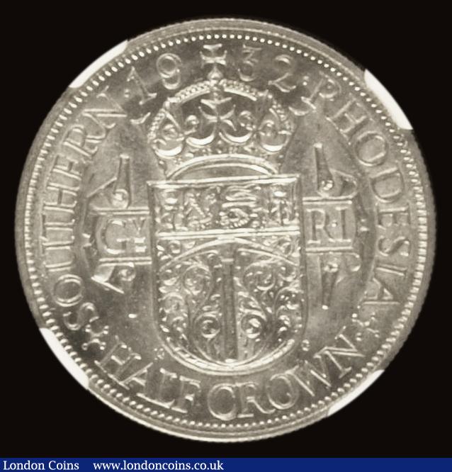 London Coins : A191 : Lot 1115 : Southern Rhodesia Halfcrown 1932 KM#5 NGC AU58