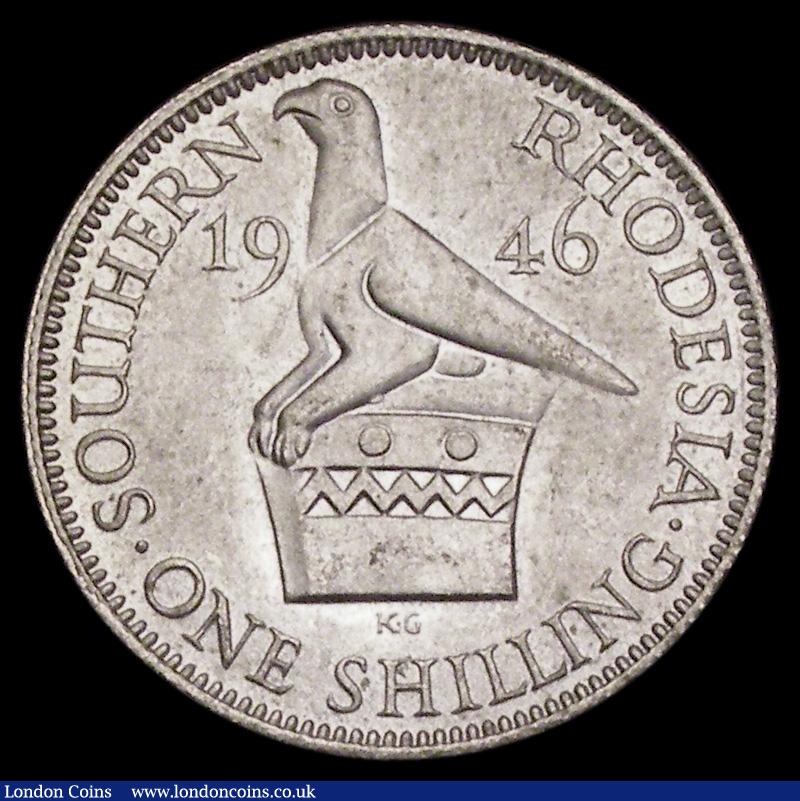 London Coins : A191 : Lot 1119 : Southern Rhodesia Shilling 1946 dull Unc with some black spots obverse
