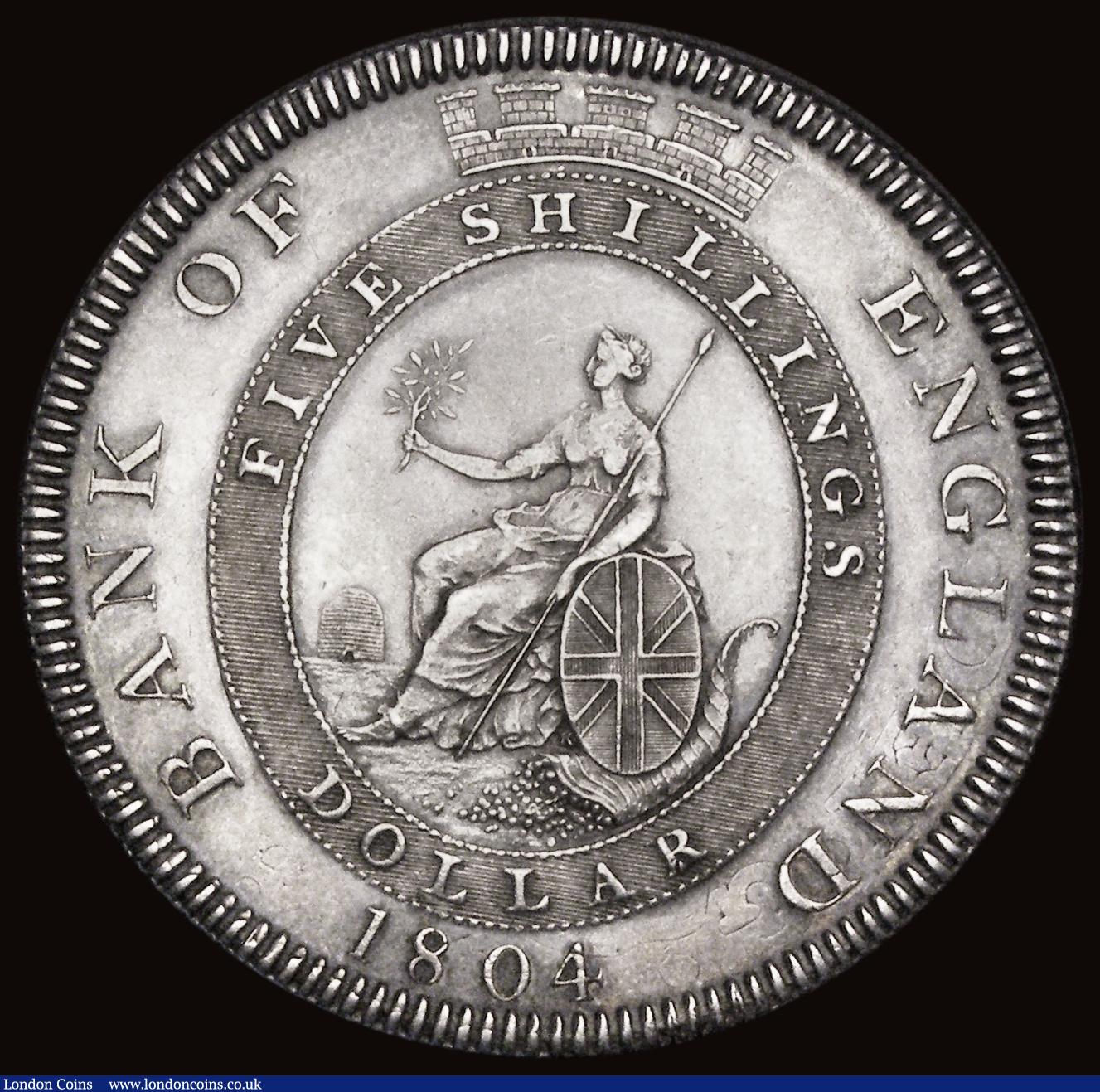 London Coins : A191 : Lot 1376 : Dollar Bank of England 1804 Obverse A, Reverse 2 ESC 144, Bull 1925, EF