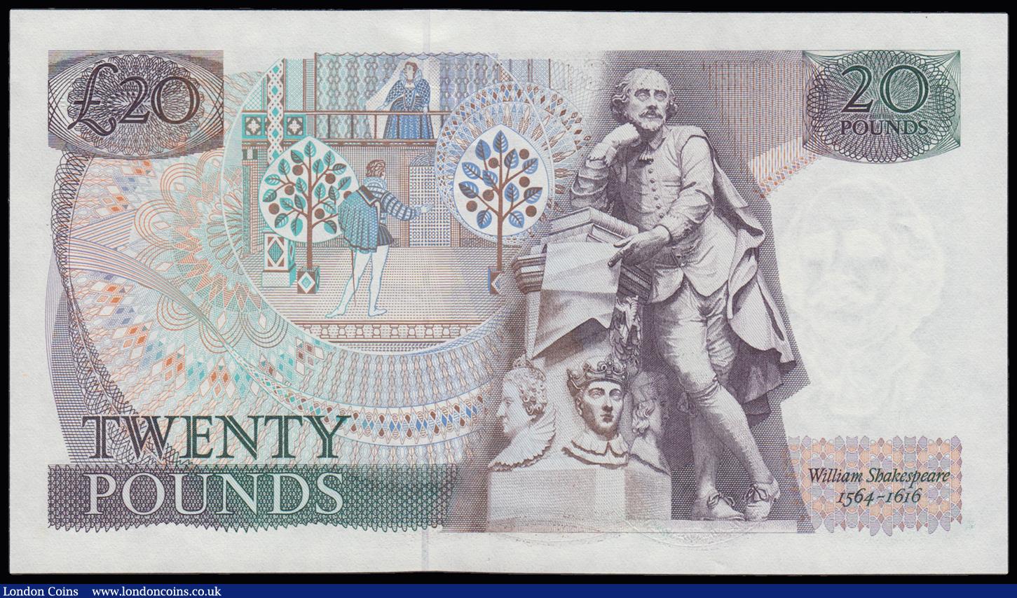 London Coins : A191 : Lot 163 : Twenty Pounds Gill B355 issued 1988 IOM 731840 UNC or near so