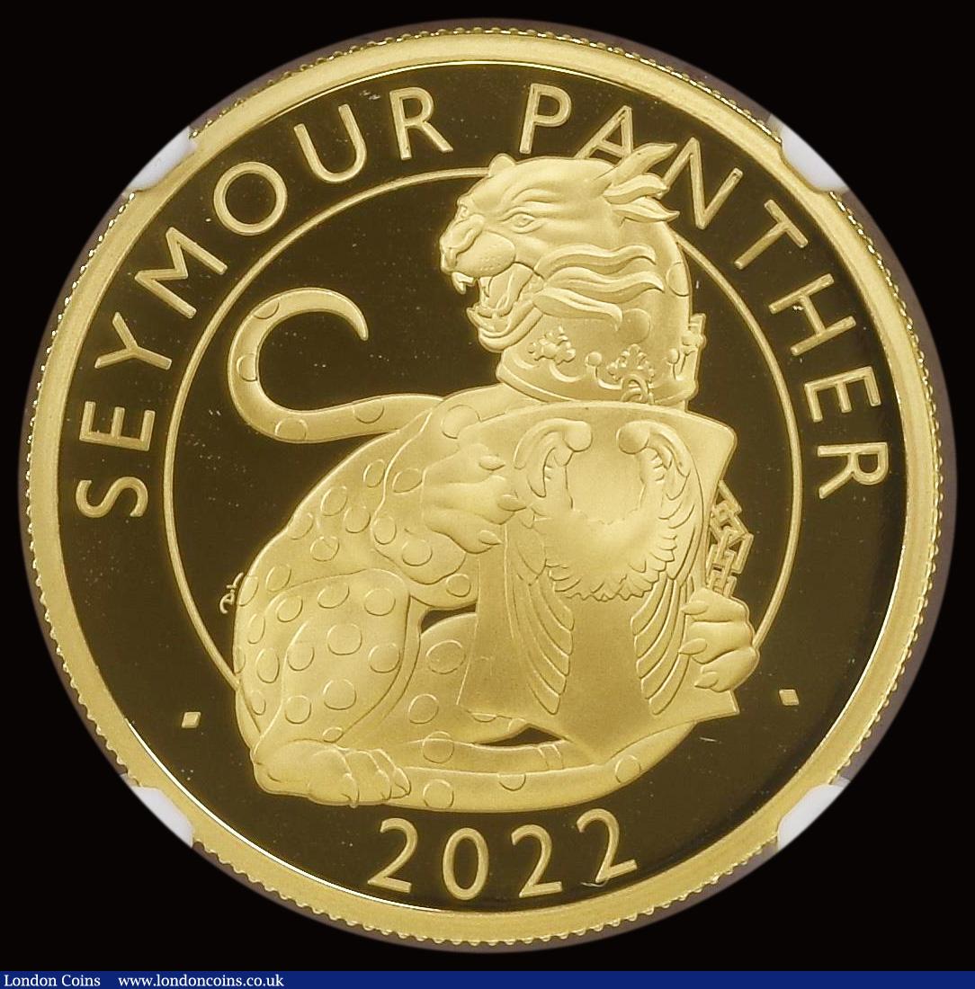 London Coins : A191 : Lot 1797 : One Hundred Pounds 2022 The Royal Tudor Beasts - The Seymour Panther One Ounce Gold Proof, the Rever...