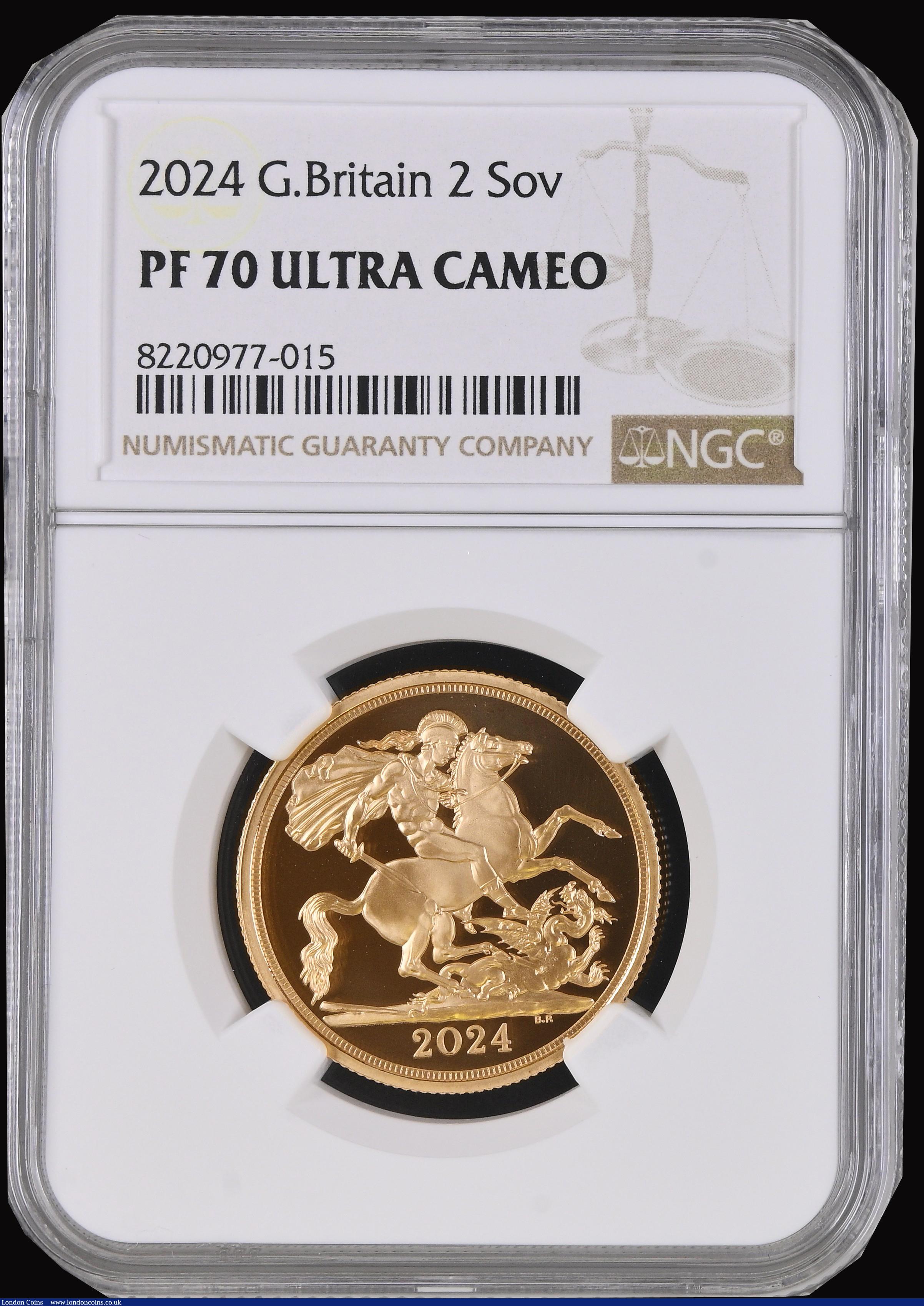 London Coins : A191 : Lot 2227 : Two Pounds 2024 Gold Proof in an NGC holder and graded PF70 Ultra Cameo