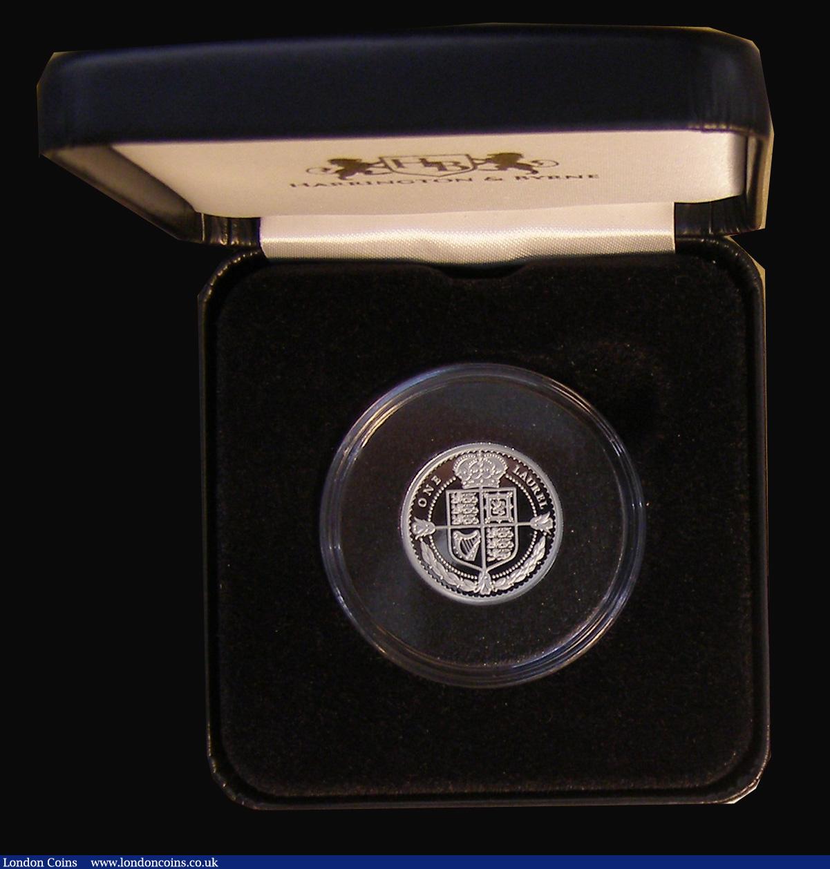 London Coins : A191 : Lot 660 : Tristan da Cunha Laurel 2024 King Charles III Platinum Proof, FDC in the Harrington & Byrne box ...