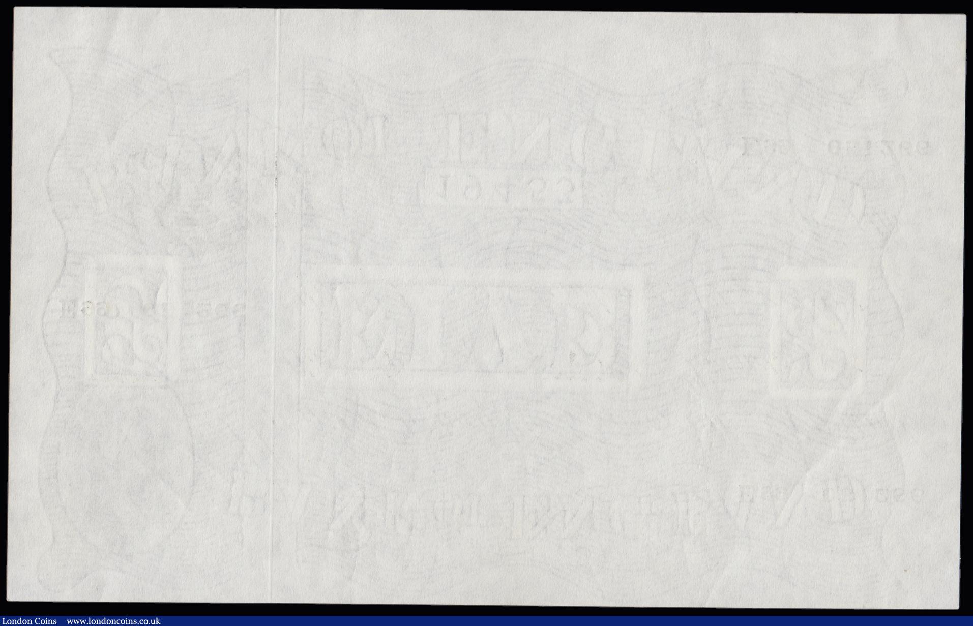 London Coins : A191 : Lot 69 : Five Pounds Peppiatt white B255 thick paper dated 27th December 1944 S/N E99 051266, EF or better