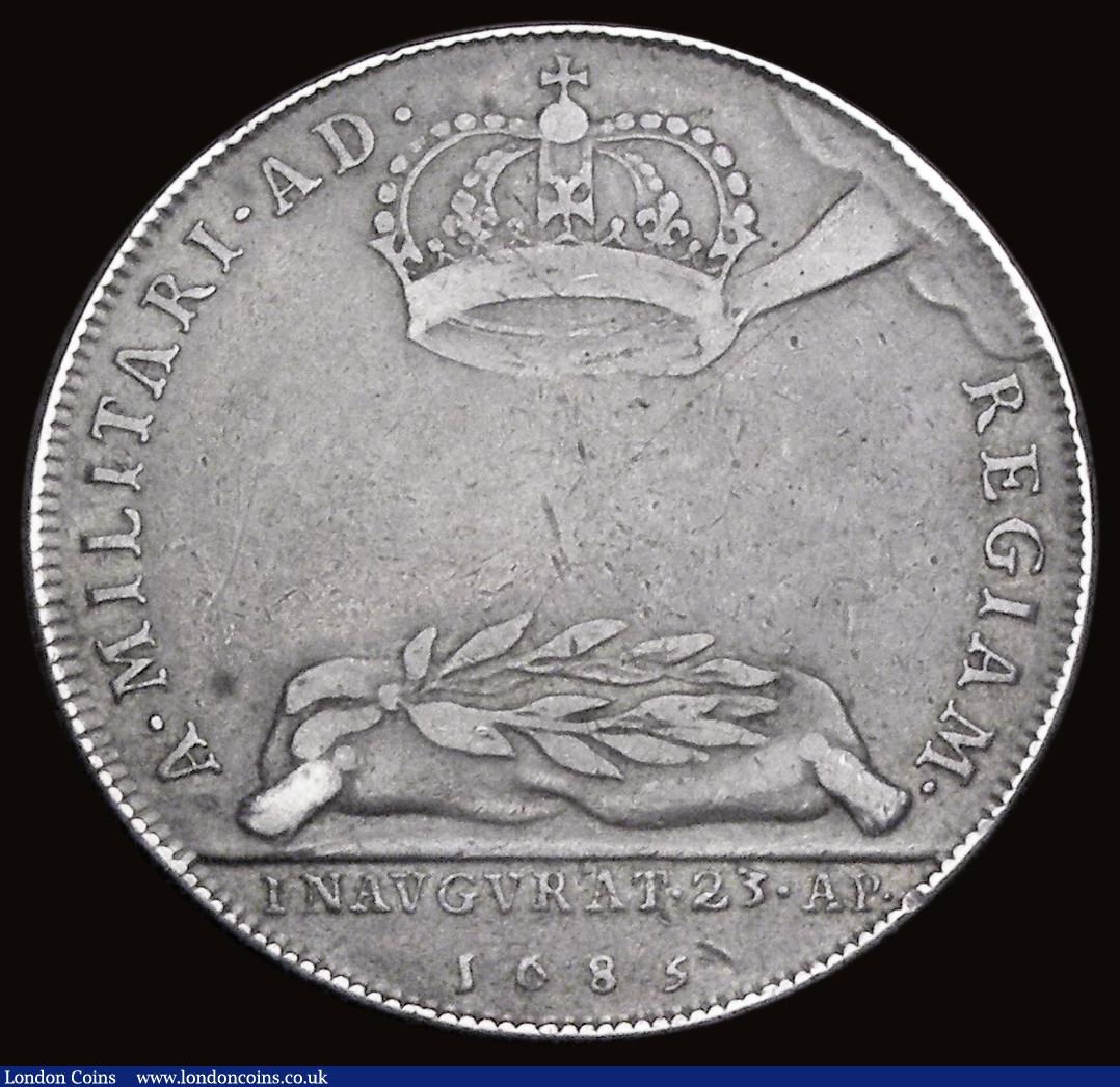 London Coins : A191 : Lot 745 : Coronation of James II 1685 34mm diameter in silver by J. Roettier Eimer 273 The official Coronation...