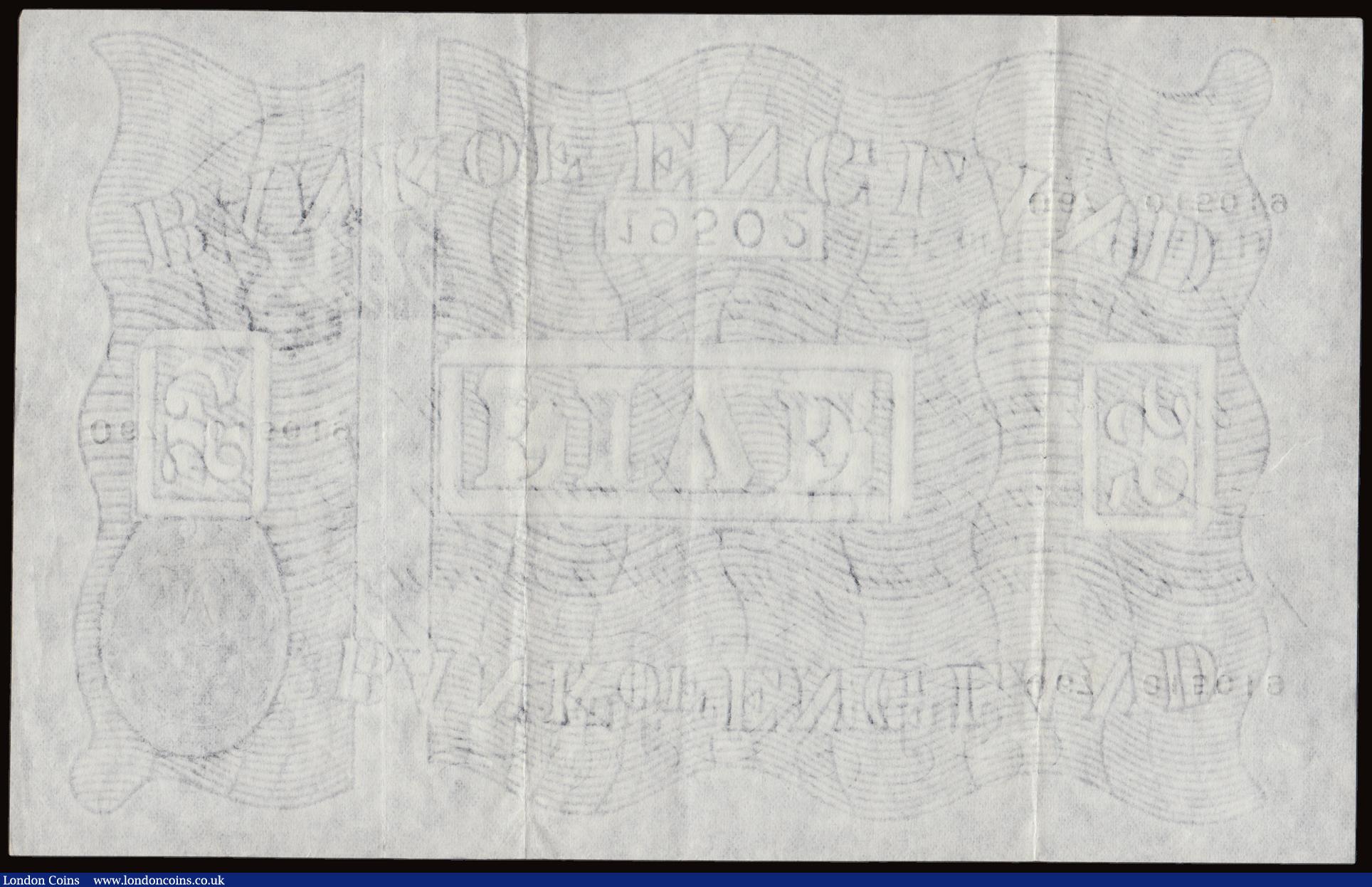 London Coins : A191 : Lot 88 : Five Pounds Beale white B270 dated 13th October 1949 O67 015019 Good VF