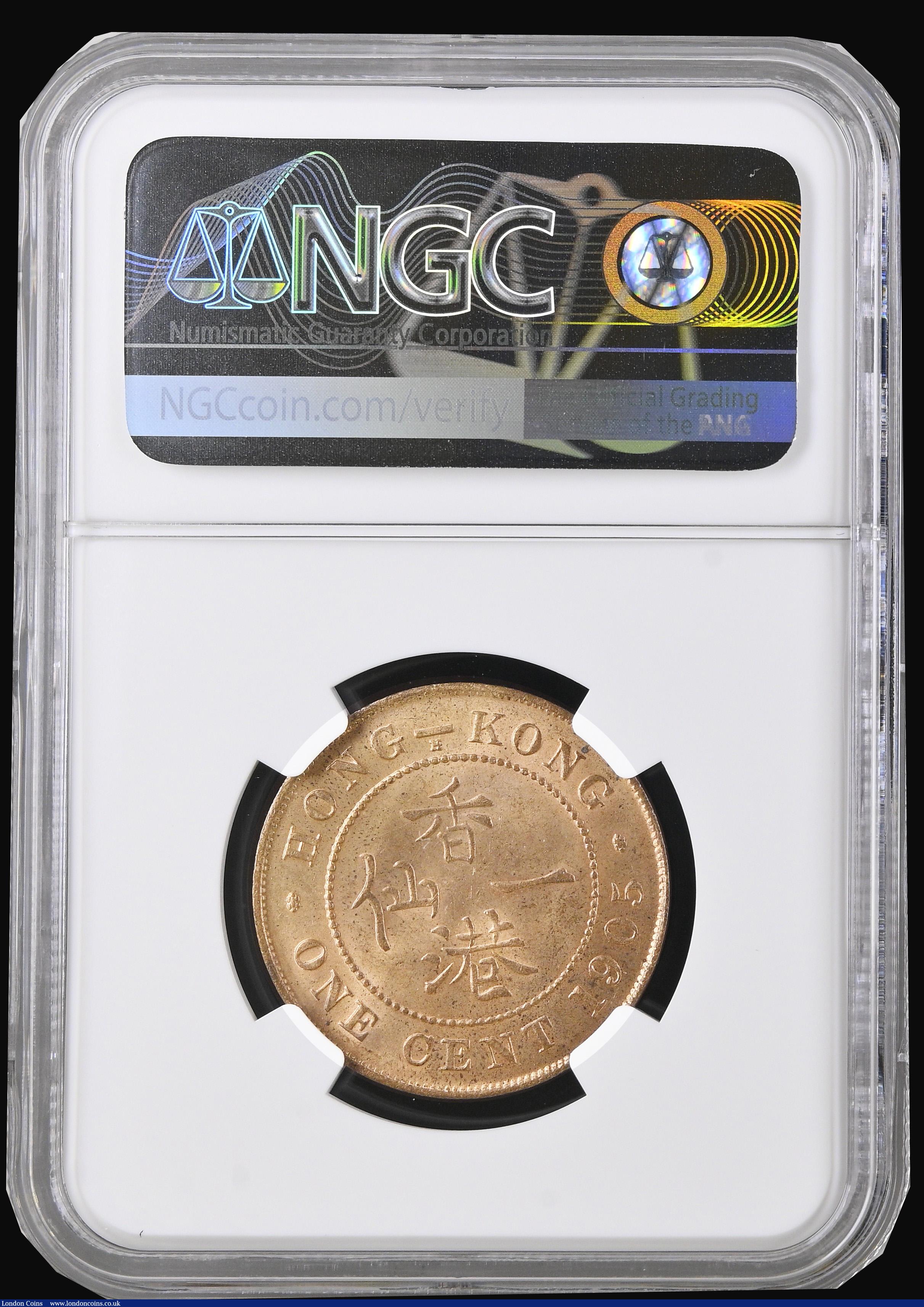 London Coins : A191 : Lot 974 : Hong Kong Cent 1905H NGC MS64 RB