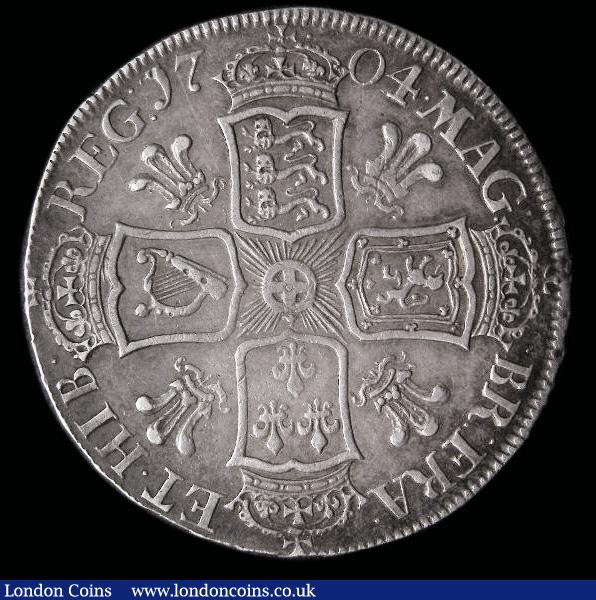 London Coins : A192 : Lot 1165 : Halfcrown 1704 Plumes ESC 570 CGS VF 45 (UIN 4175)