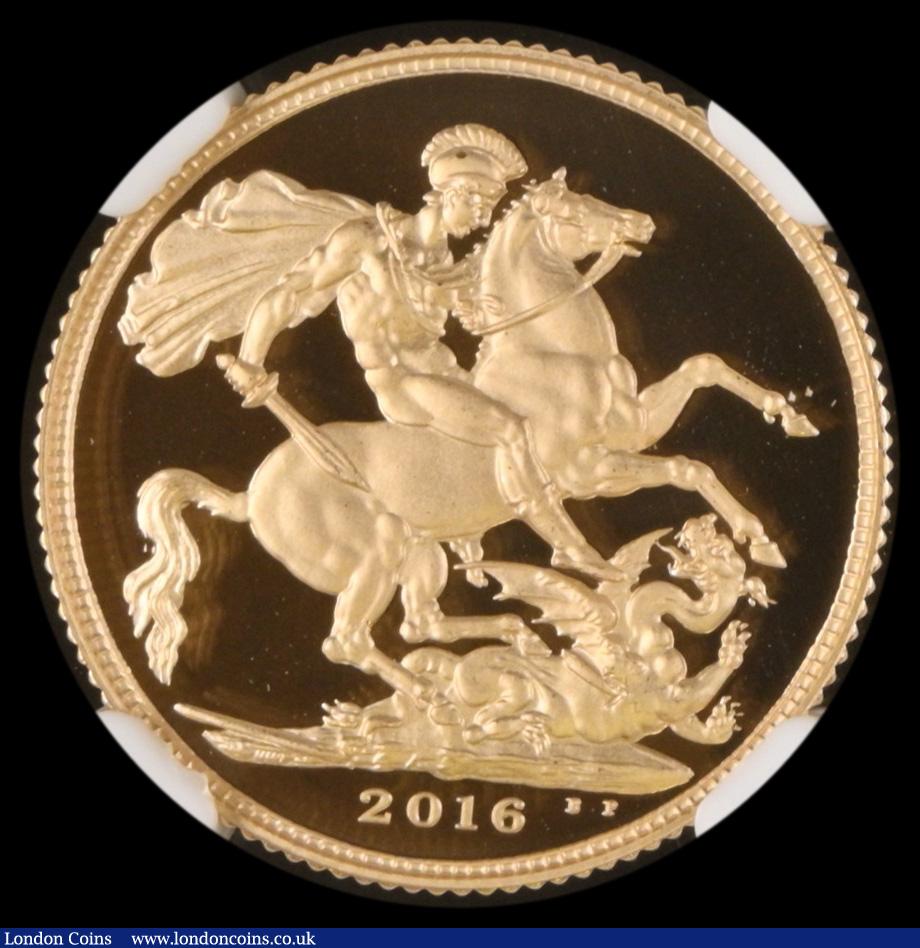 London Coins : A192 : Lot 1776 : Sovereign 2016 James Butler portrait S.SC11 Proof FDC, NGC PF70 ULTRA CAMEO desirable thus